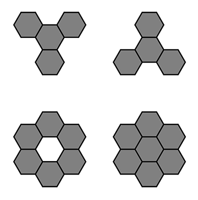 The configurations for fusion in 'Nanocosm'